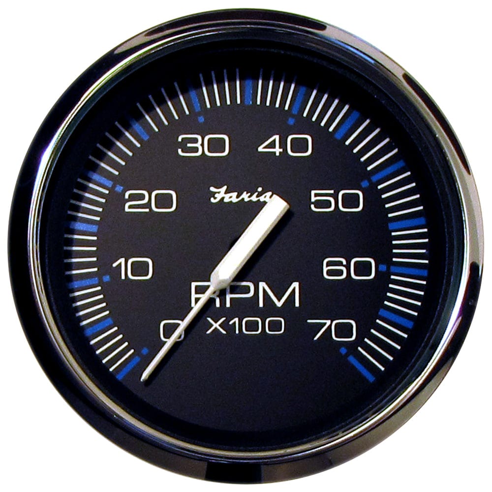 Faria Chesapeake Black 4" Tachometer - 7000 RPM (Gas) (All Outboards) [33718] - The Happy Skipper