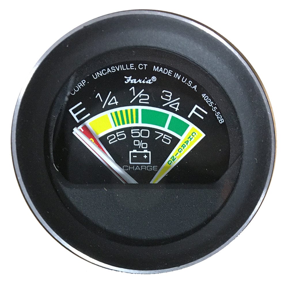 Faria Coral 2" Battery Condition Indicator Gauge [13012] - The Happy Skipper
