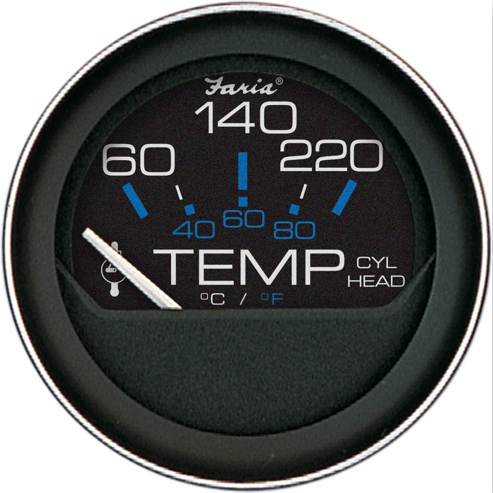 Faria Coral 2" Cylinder Head Temperature Gauge (60-120 F) w/Sender [13009] - The Happy Skipper