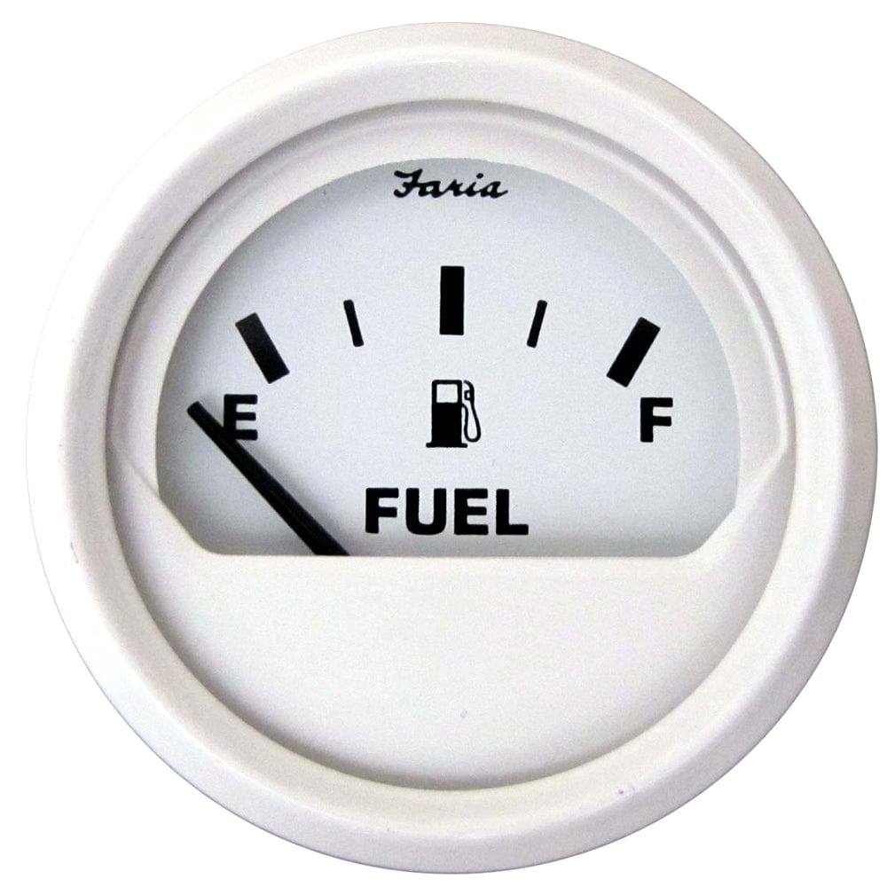 Faria Dress White 2" Fuel Level Gauge (E-1/2-F) [13101] - The Happy Skipper