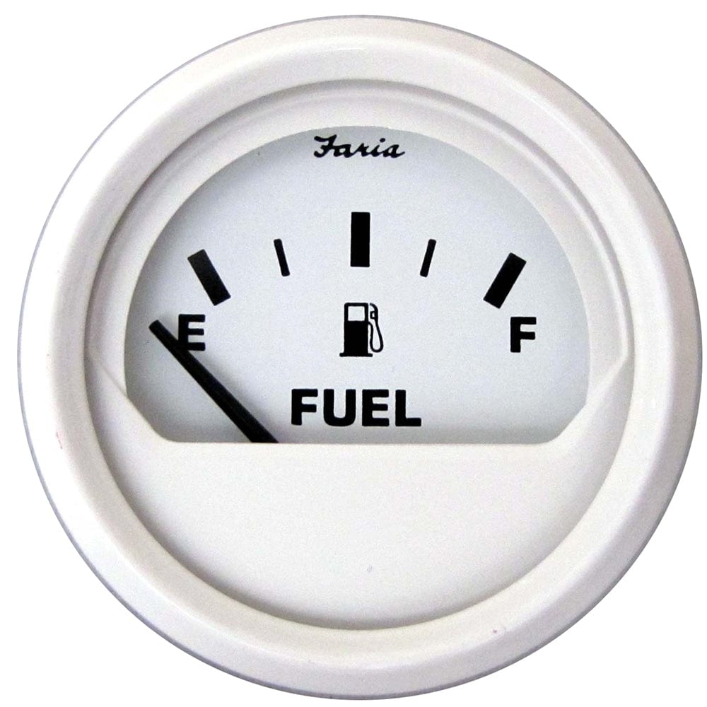 Faria Dress White 2" Fuel Level Gauge (Metric) [13117] - The Happy Skipper