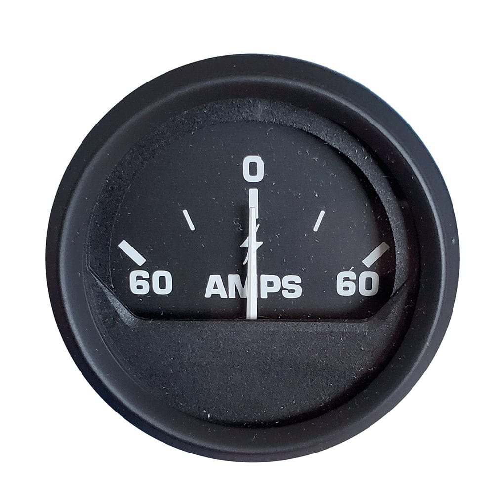 Faria Euro Black 2" Ammeter Gauge (60-0-60 AMP) [12822] - The Happy Skipper