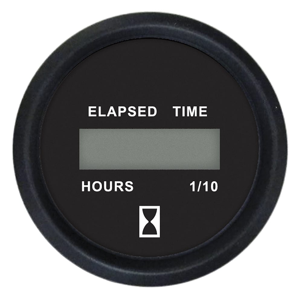 Faria Euro Black 2" Digital Hourmeter Gauge [12835] - The Happy Skipper