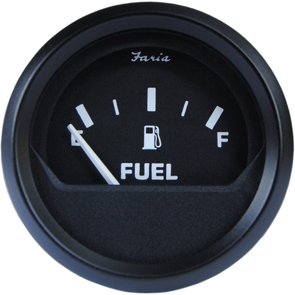 Faria Euro Black 2" Fuel Level Gauge [12801] - The Happy Skipper