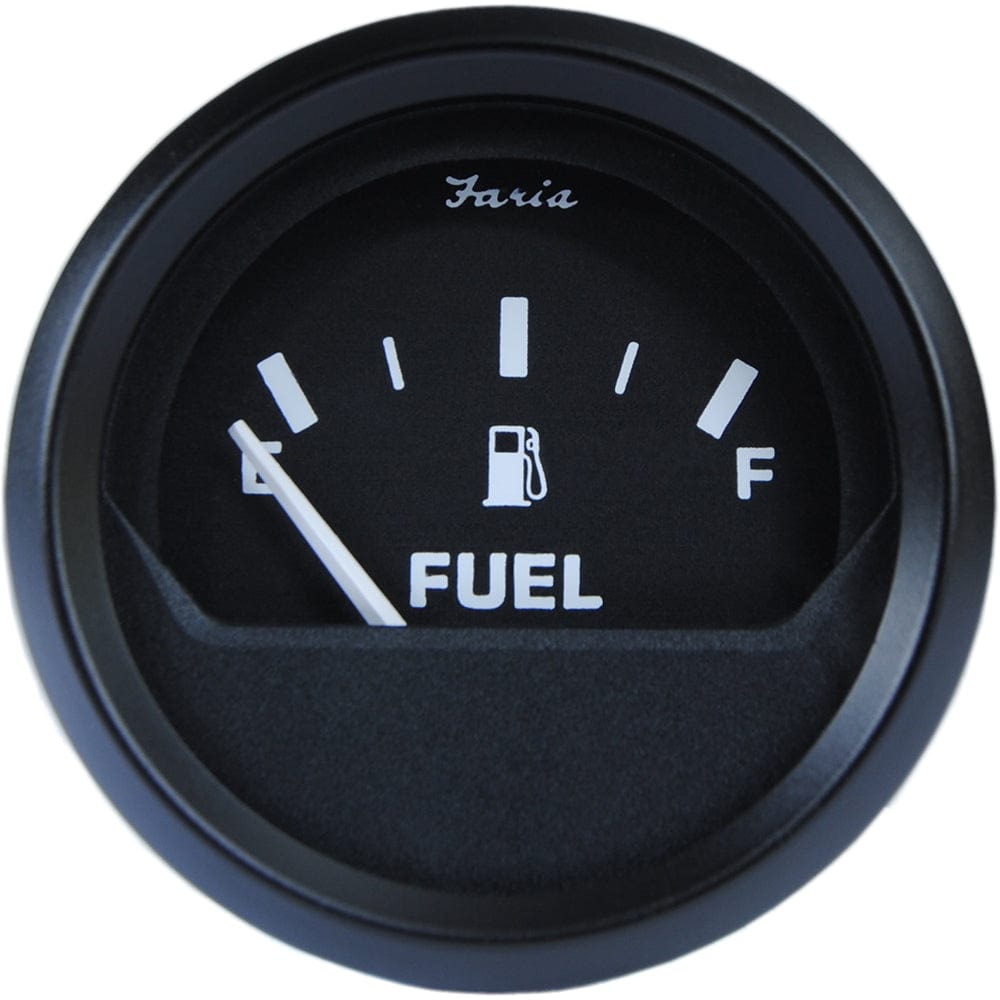 Faria Euro Black 2" Fuel Level Gauge - Metric [12802] - The Happy Skipper