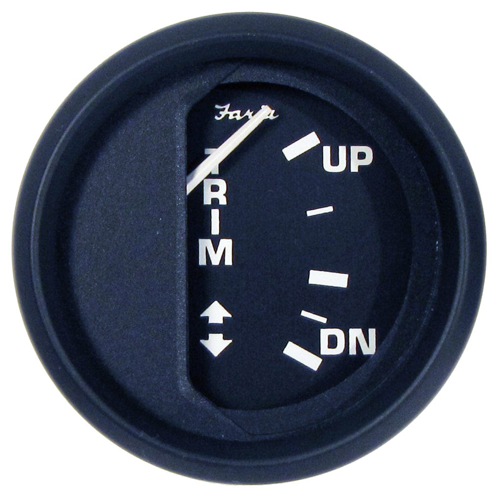 Faria Euro Black 2" Trim Gauge f/ Johnson/Evinrude/Suzuki Outboard [12827] - The Happy Skipper