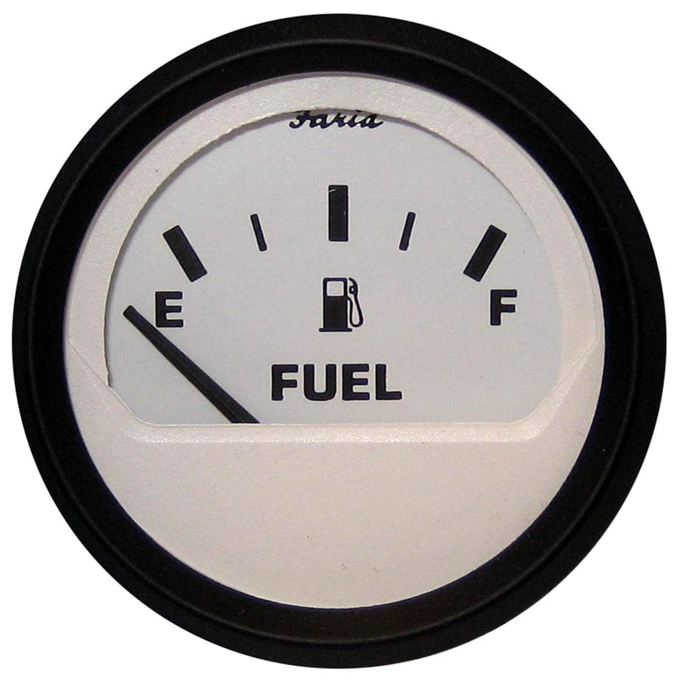 Faria Euro White 2" Fuel Level Gauge (E-1/2-F) [12901] - The Happy Skipper