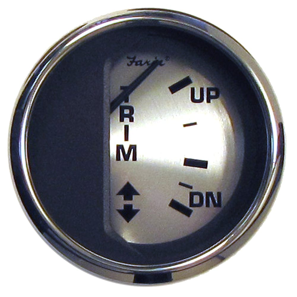 Faria Spun Silver 2" Trim Gauge f/Mercury/Mariner/Mercruiser/Volvo DP Yamaha (01 Newer) [16016] - The Happy Skipper