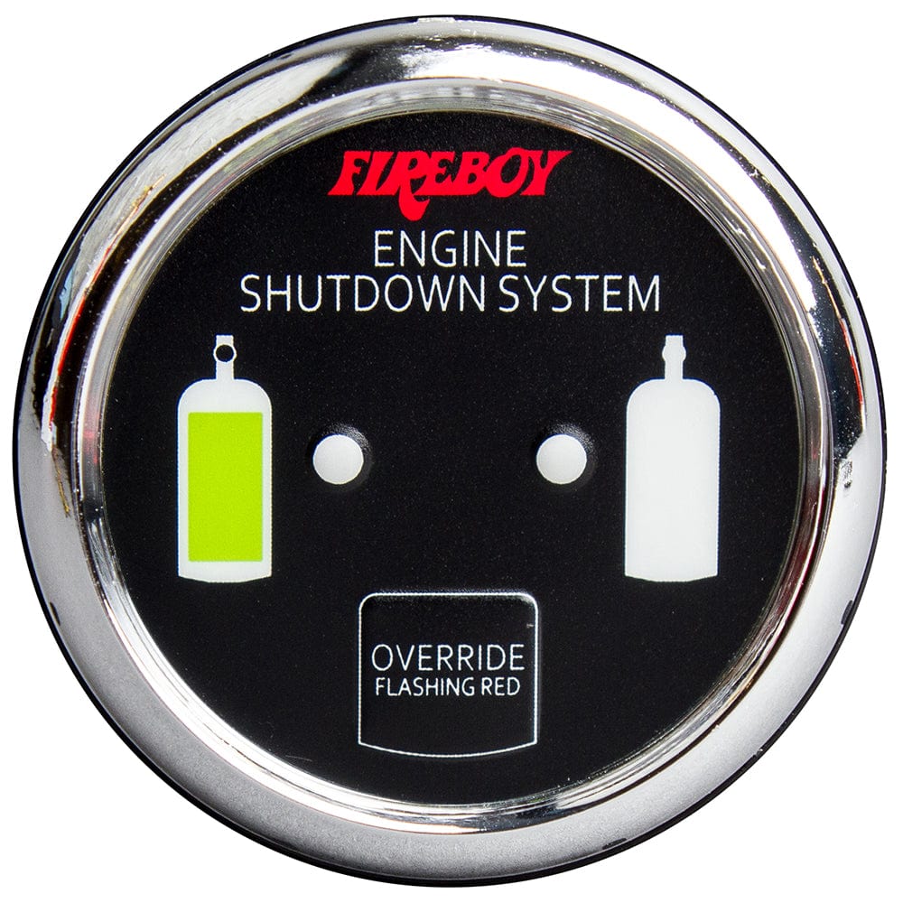 Fireboy-Xintex Deluxe Helm Display w/Gauge Body, LED Color Graphics f/Engine Shutdown System - Chrome Bezel Display [DU-RCH-20-R] - The Happy Skipper