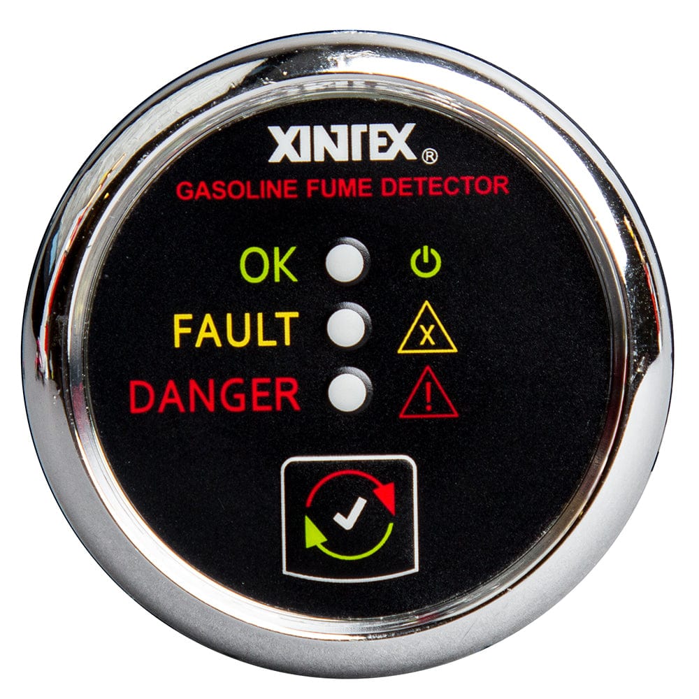 Fireboy-Xintex Gasoline Fume Detector - Chrome Bezel - 12/24V [G-1C-R] - The Happy Skipper