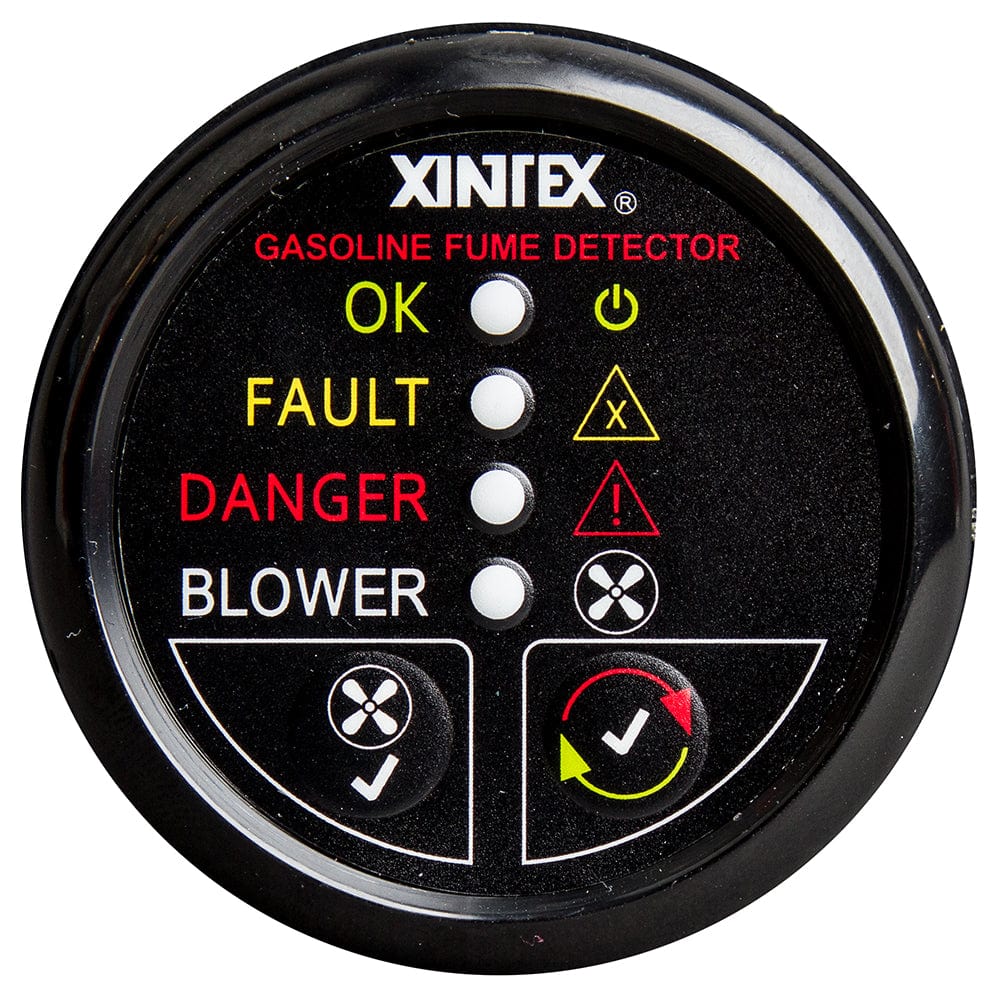 Fireboy-Xintex Gasoline Fume Detector w/Blower Control - Black Bezel - 12V [G-1BB-R] - The Happy Skipper
