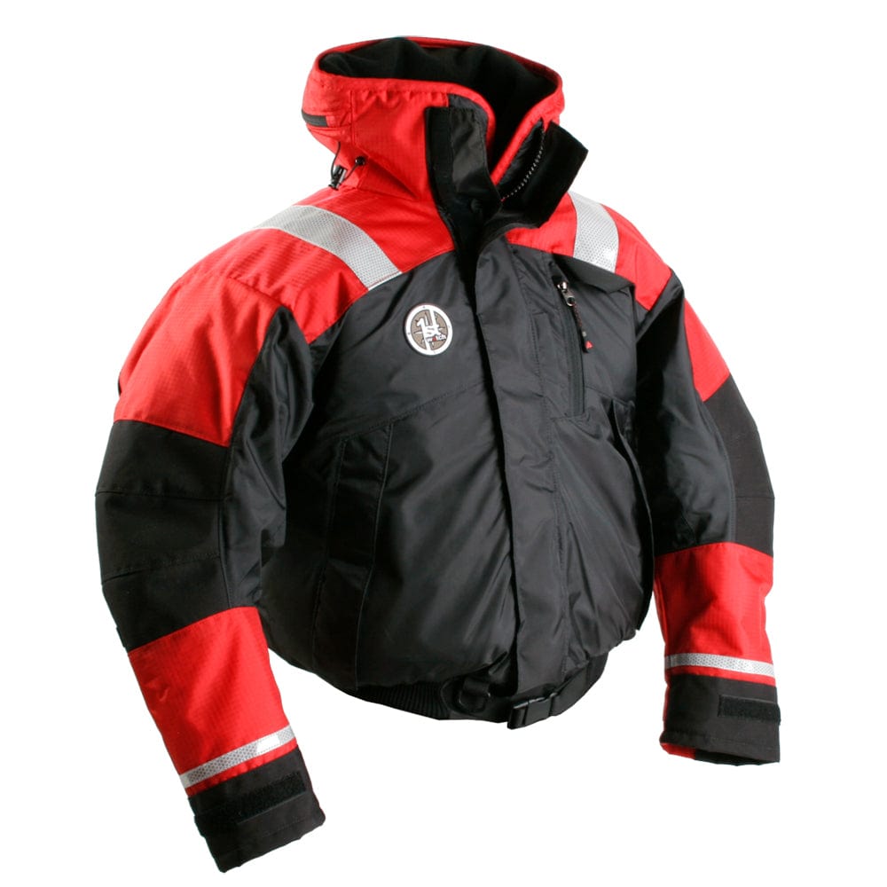 First Watch AB-1100 Flotation Bomber Jacket - Red/Black - Large [AB-1100-RB-L] - The Happy Skipper