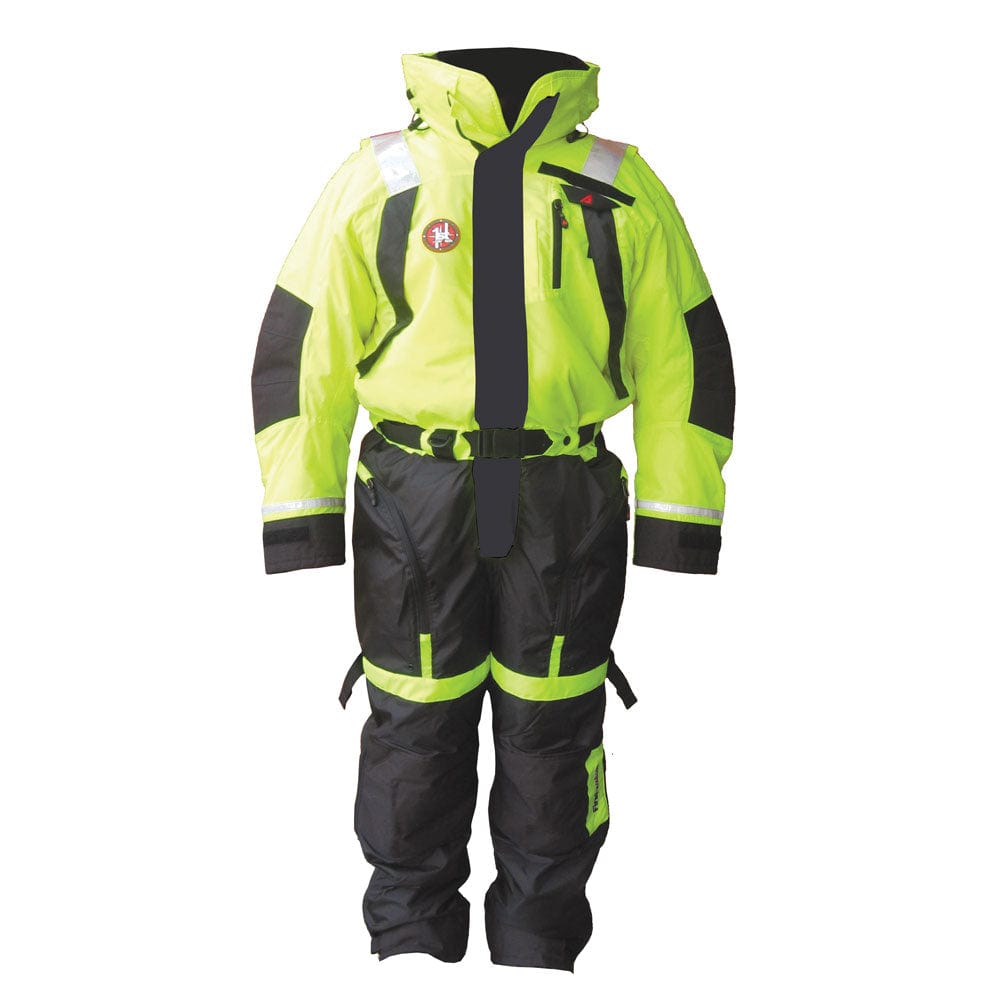 First Watch AS-1100 Flotation Suit - Hi-Vis Yellow - Large [AS-1100-HV-L] - The Happy Skipper