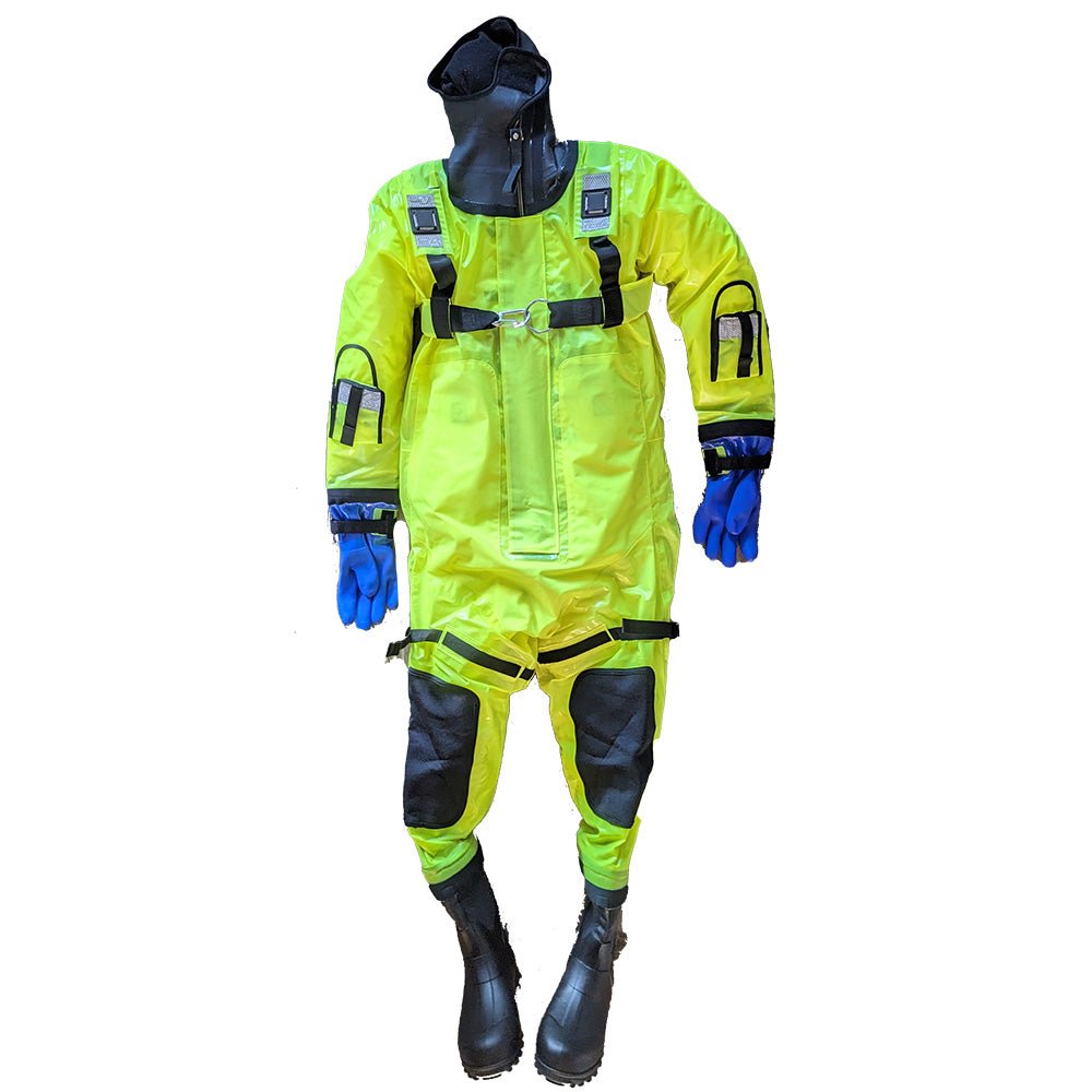 First Watch RS-1005 Ice Rescue Suit - Hi-Vis Yellow - S/M (Built to Fit 46-58) [RS-1005-HV-M] - The Happy Skipper
