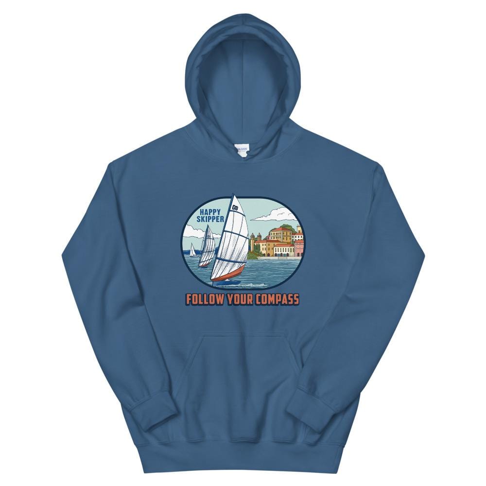 Follow Your Compass™ Chill Sail Design Unisex Hoodie - The Happy Skipper