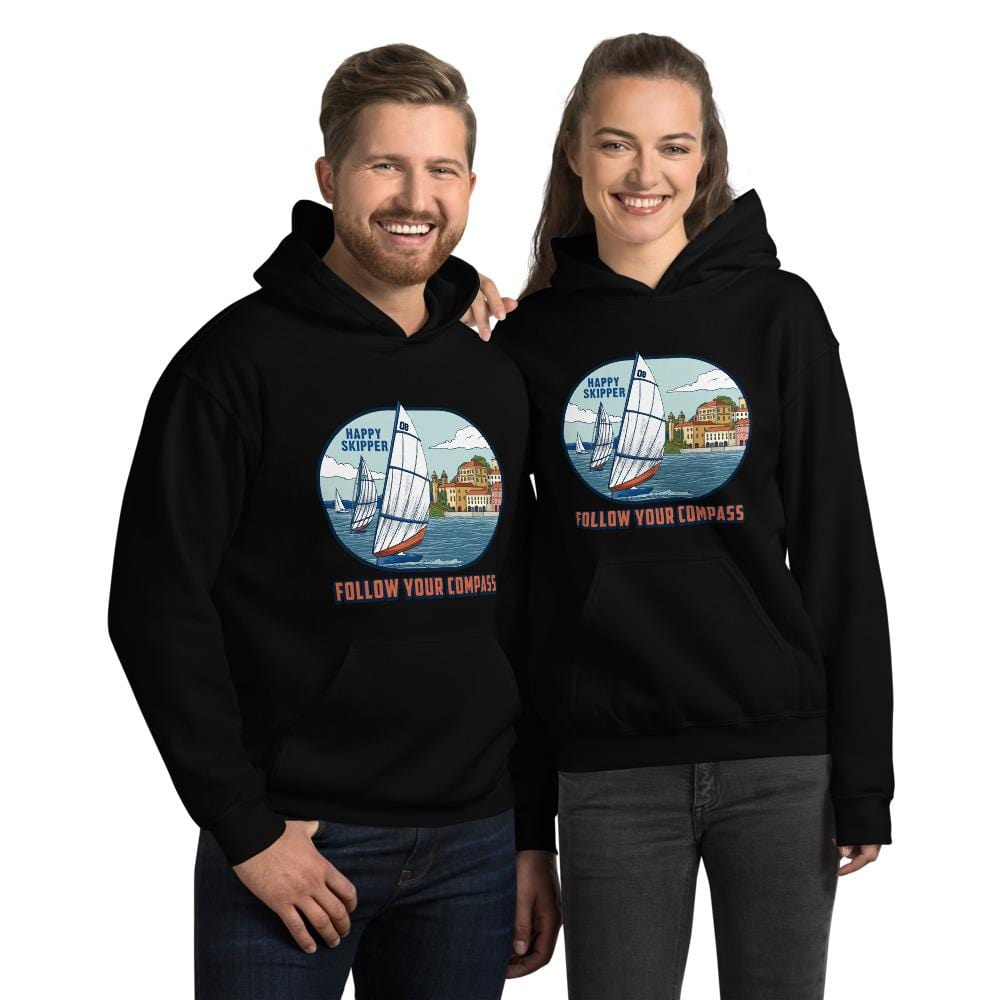 Follow Your Compass™ Chill Sail Design Unisex Hoodie - The Happy Skipper