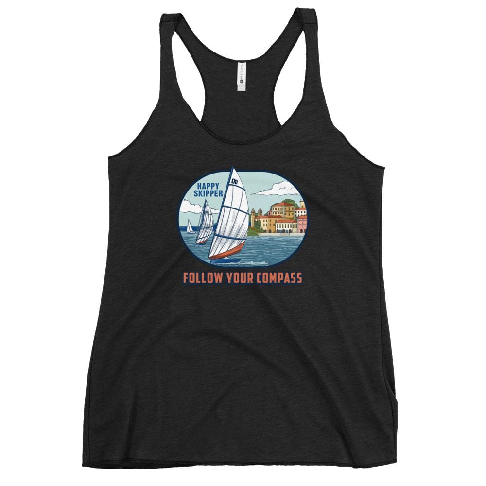 Follow Your Compass™ Chill Sail Design Women's Racerback Tank - The Happy Skipper