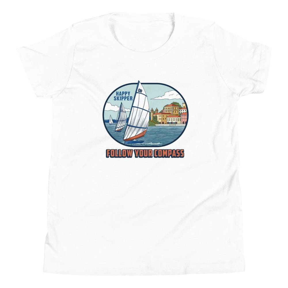 Follow Your Compass™ Chill Sail Design Youth Short Sleeve T-Shirt - The Happy Skipper