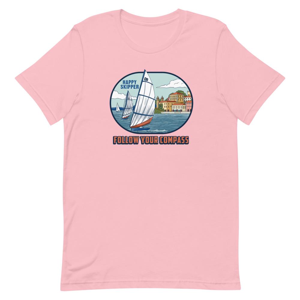Follow Your Compass™ Chill Sail Short-Sleeve Unisex T-Shirt - The Happy Skipper