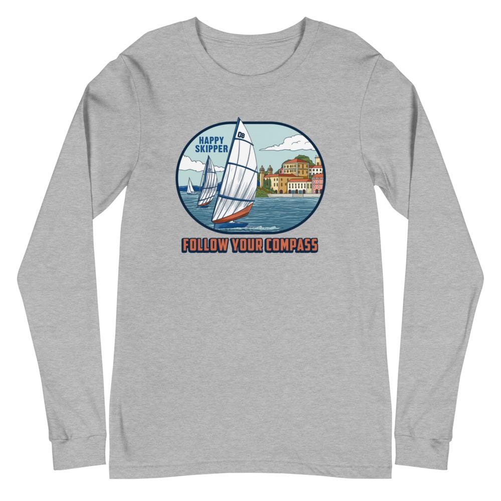 Follow Your Compass™ Chill Sail Unisex Long Sleeve Tee - The Happy Skipper