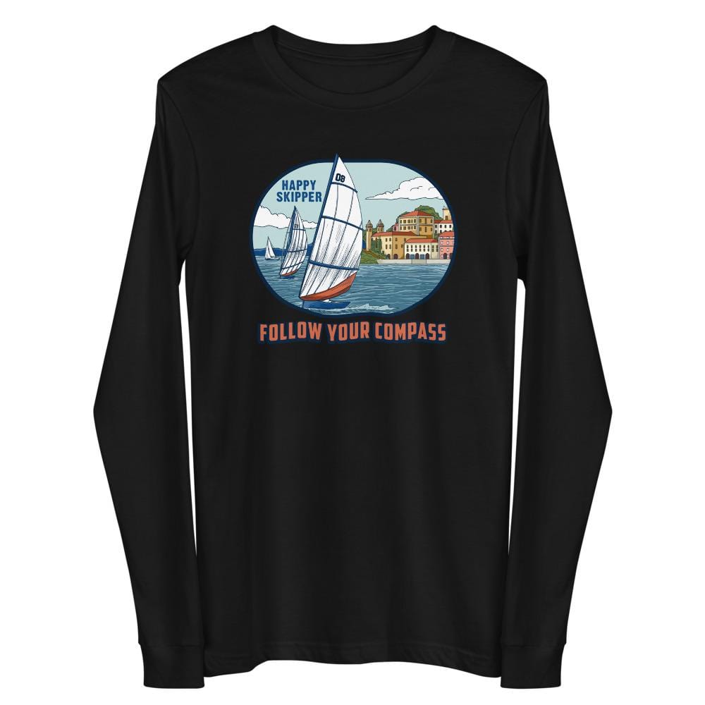 Follow Your Compass™ Chill Sail Unisex Long Sleeve Tee - The Happy Skipper