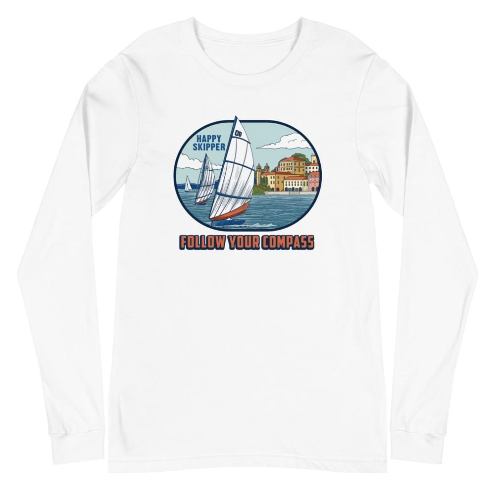 Follow Your Compass™ Chill Sail Unisex Long Sleeve Tee - The Happy Skipper