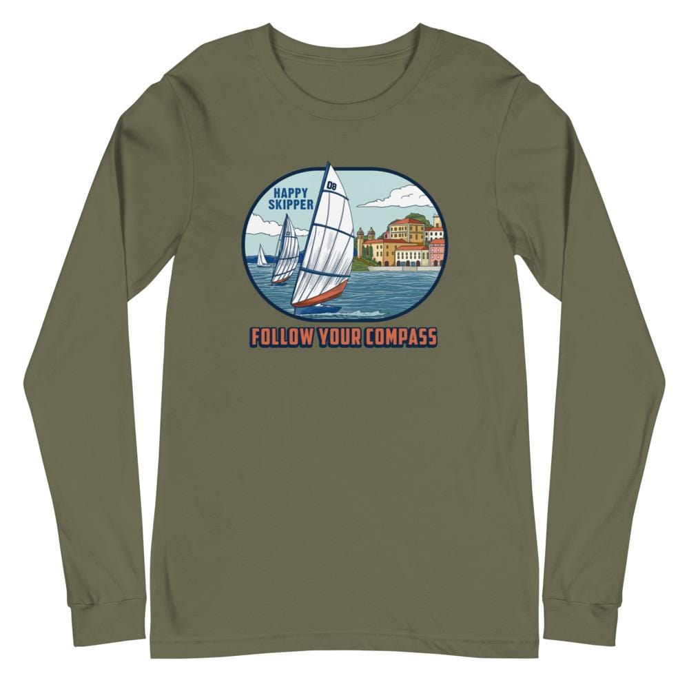 Follow Your Compass™ Chill Sail Unisex Long Sleeve Tee - The Happy Skipper