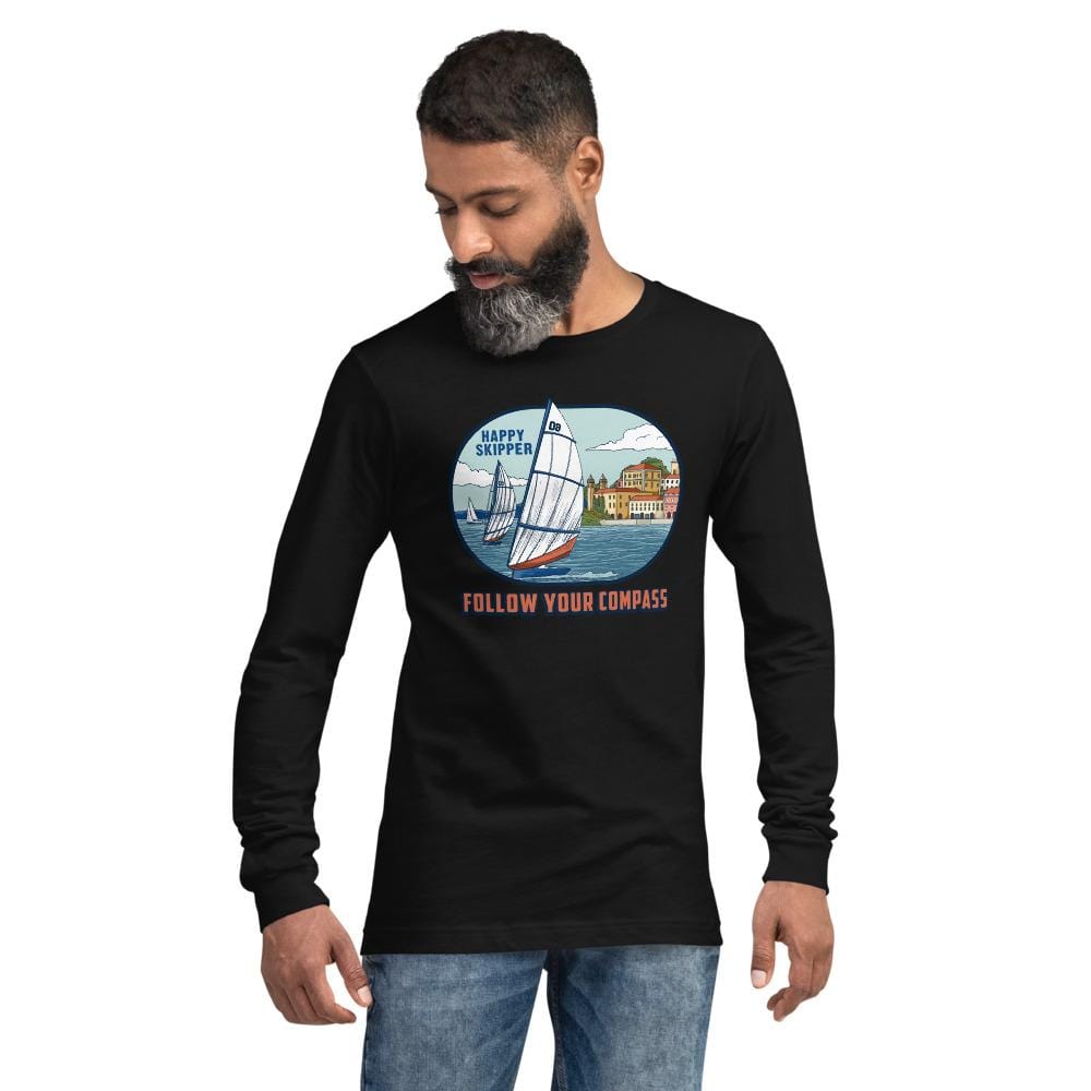 Follow Your Compass™ Chill Sail Unisex Long Sleeve Tee - The Happy Skipper