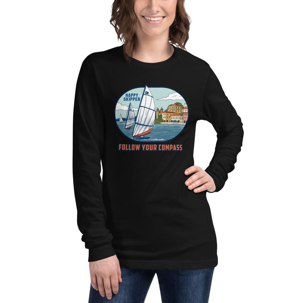 Follow Your Compass™ Chill Sail Unisex Long Sleeve Tee - The Happy Skipper