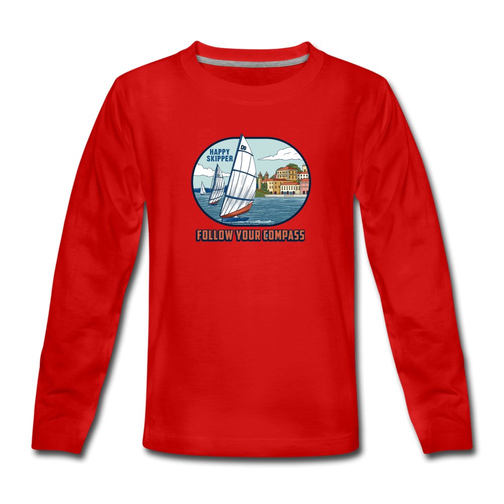 Follow Your Compass™ Chill Sail Youth Long Sleeve T-Shirt - The Happy Skipper