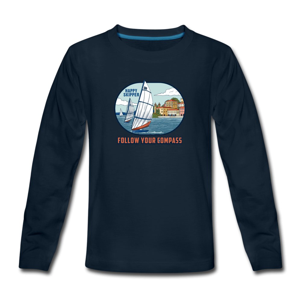 Follow Your Compass™ Chill Sail Youth Long Sleeve T-Shirt - The Happy Skipper