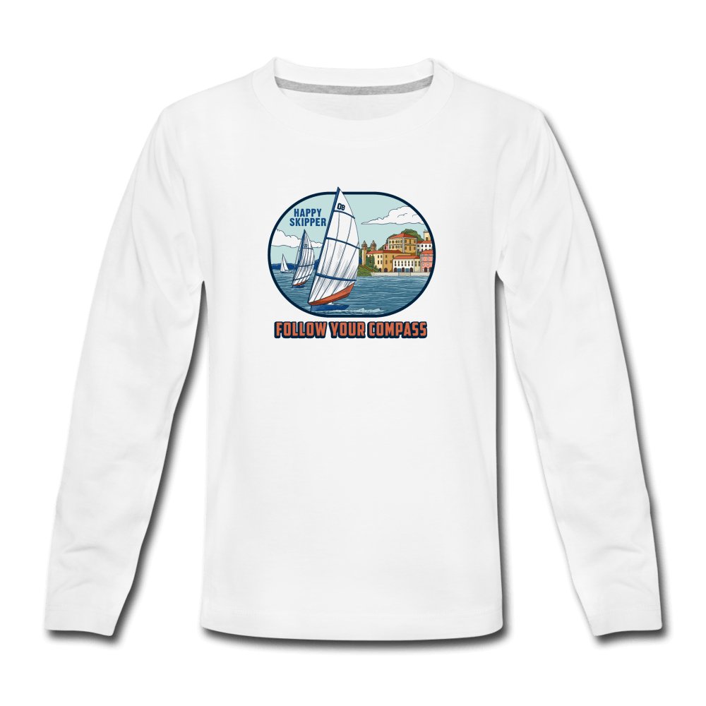 Follow Your Compass™ Chill Sail Youth Long Sleeve T-Shirt - The Happy Skipper