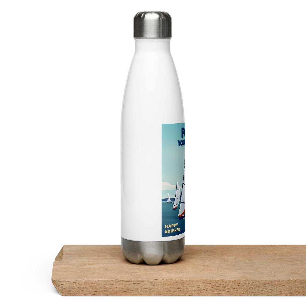 Follow Your Compass™ Sail Design Stainless Steel Water Bottle - The Happy Skipper
