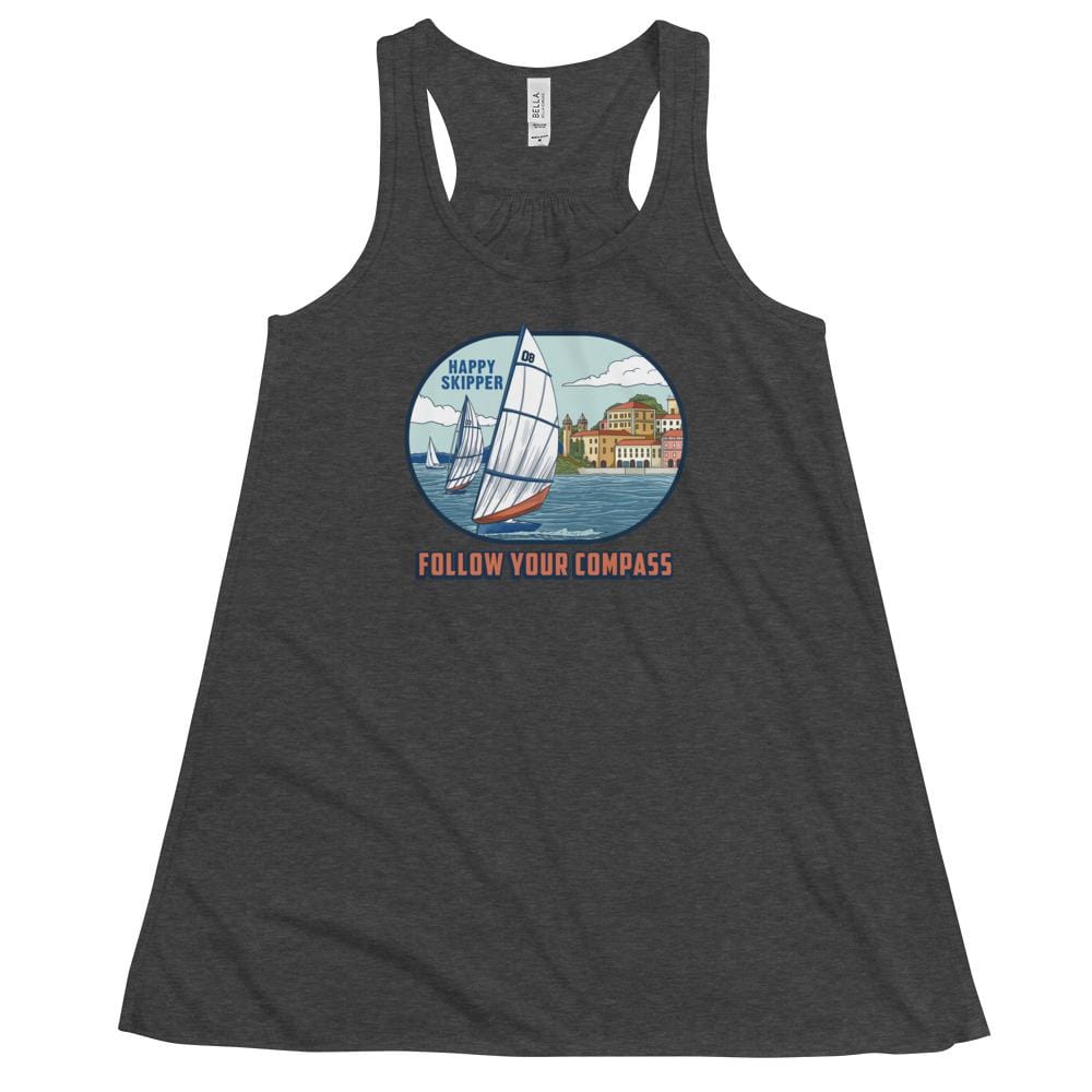 Follow Your Compass™ Sail Women's Flowy Racerback Tank - The Happy Skipper