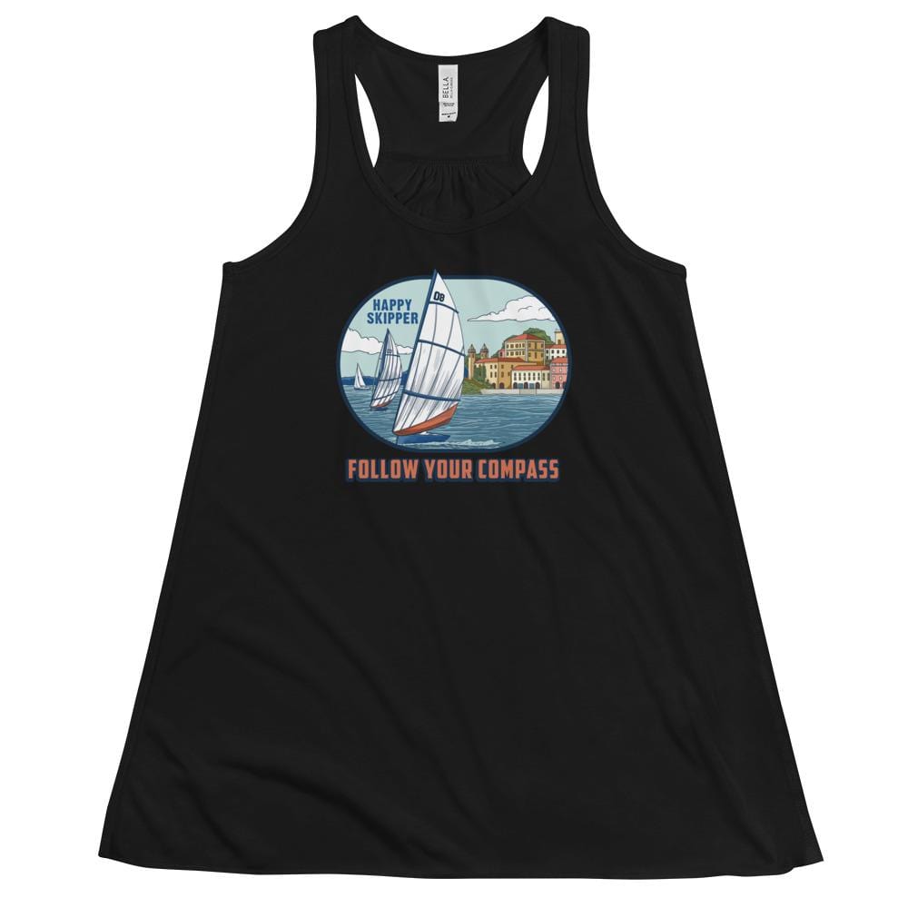 Follow Your Compass™ Sail Women's Flowy Racerback Tank - The Happy Skipper