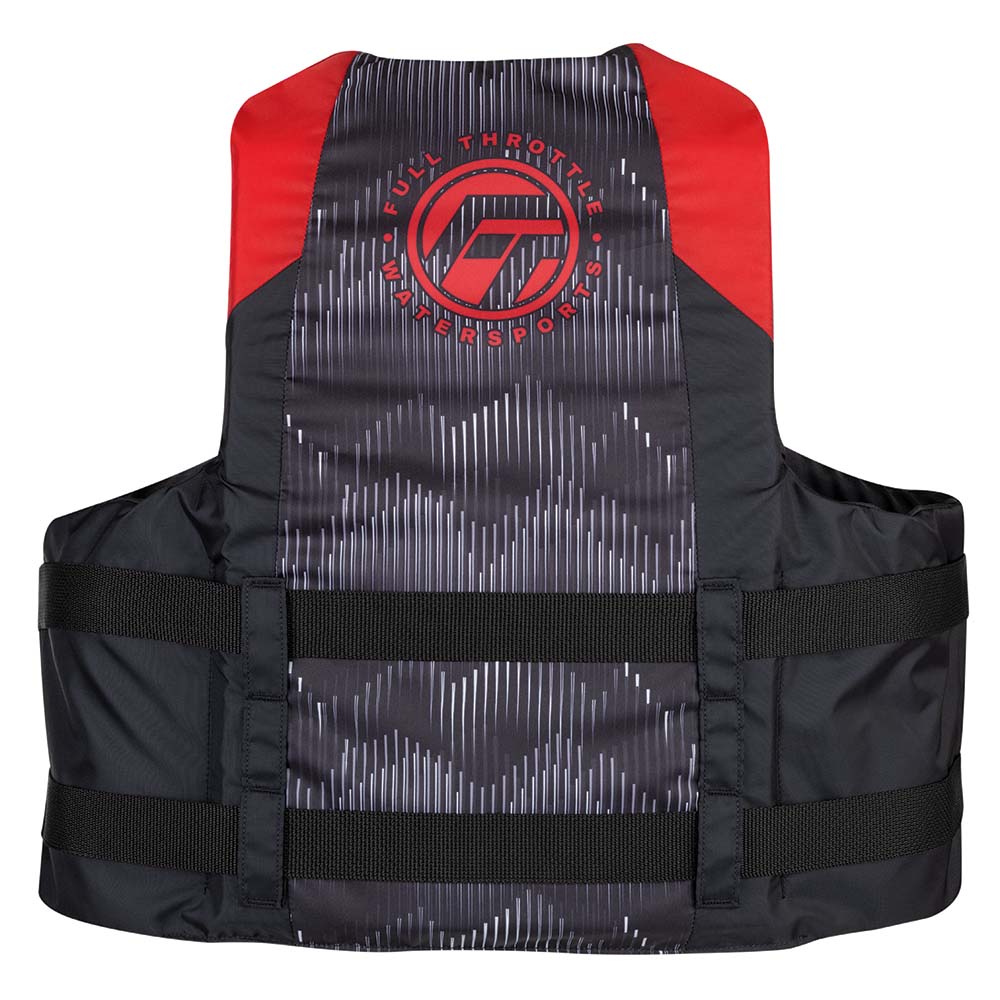 Full Throttle Adult Nylon Life Jacket - 2XL/4XL - Red/Black [112200-100-080-22] - The Happy Skipper