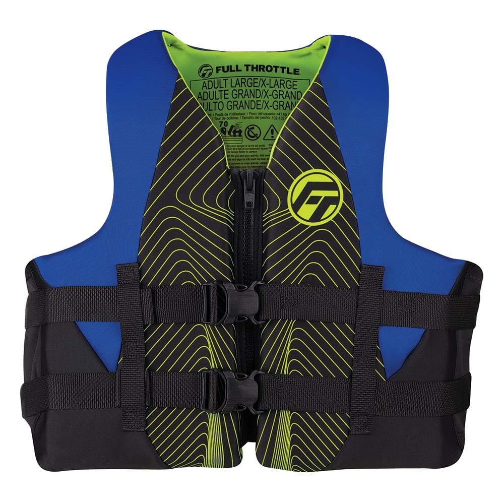 Full Throttle Adult Rapid-Dry Life Jacket - 2XL/4XL - Blue/Black [142100-500-080-22] - The Happy Skipper