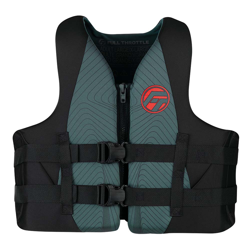 Full Throttle Adult Rapid-Dry Life Jacket - 2XL/4XL - Grey/Black [142100-701-080-22] - The Happy Skipper