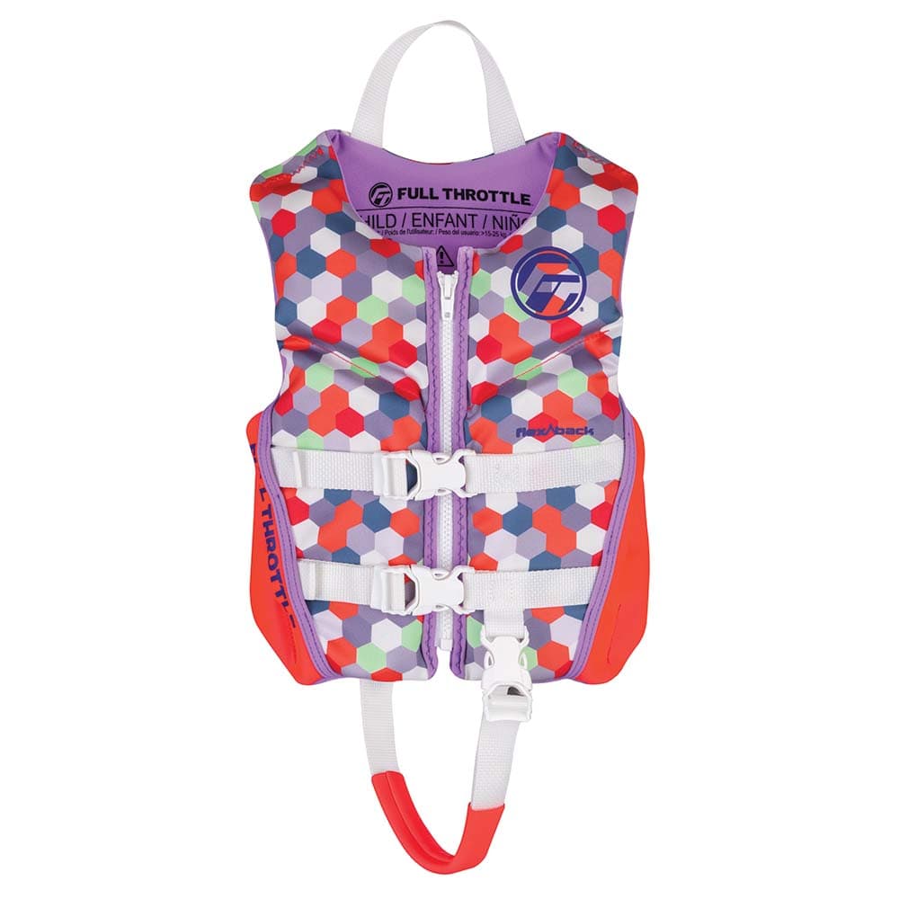 Full Throttle Child Rapid-Dry Flex-Back Life Jacket - Pink [142500-105-001-22] - The Happy Skipper