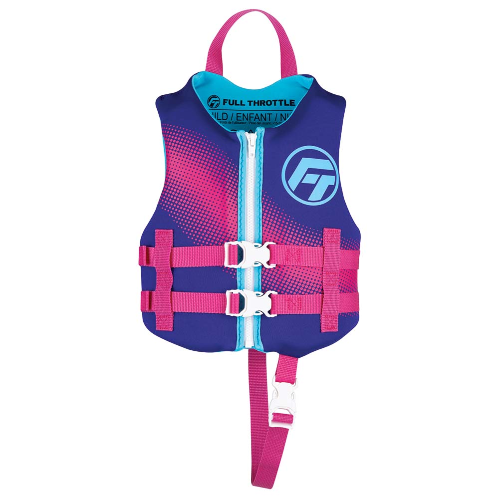 Full Throttle Child Rapid-Dry Life Jacket -Purple [142100-600-001-22] - The Happy Skipper