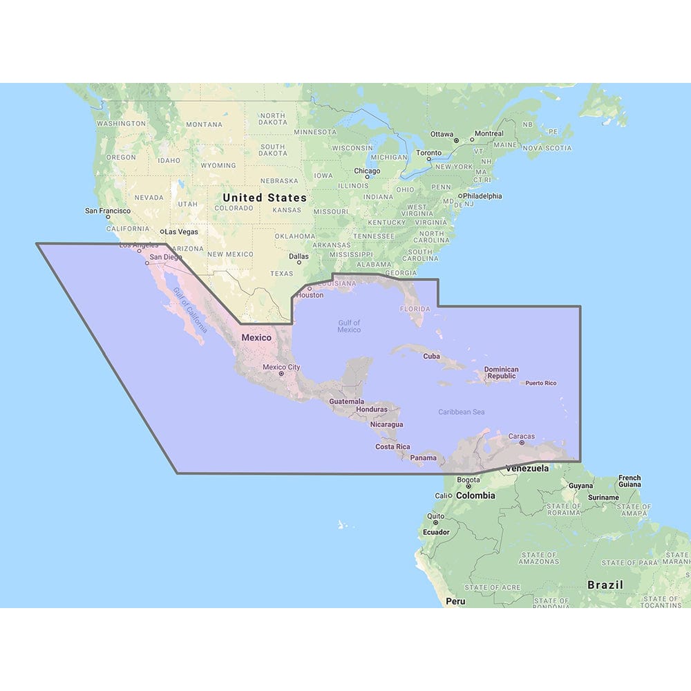Furuno Central America, Caribbean Part of Mexico Vector Chart - 3D Data Standard Resolution Satellite Photos - Unlock Code [MM3-VNA-027] - The Happy Skipper