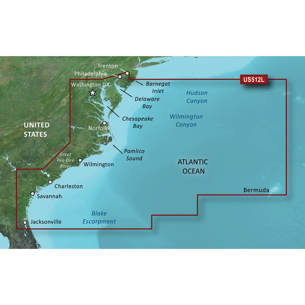 Garmin BlueChart g3 Vision HD - VUS512L - Mid-Atlantic - microSD/SD [010-C0741-00] - The Happy Skipper