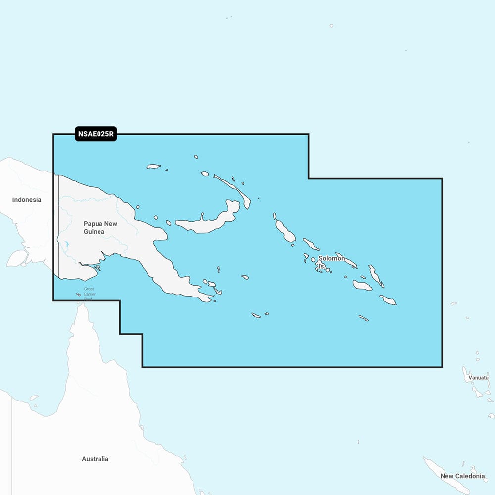 Garmin Navionics+ NSAE025R - Papua New Guinea Solomon Islands - Marine Chart [010-C1223-20] - The Happy Skipper