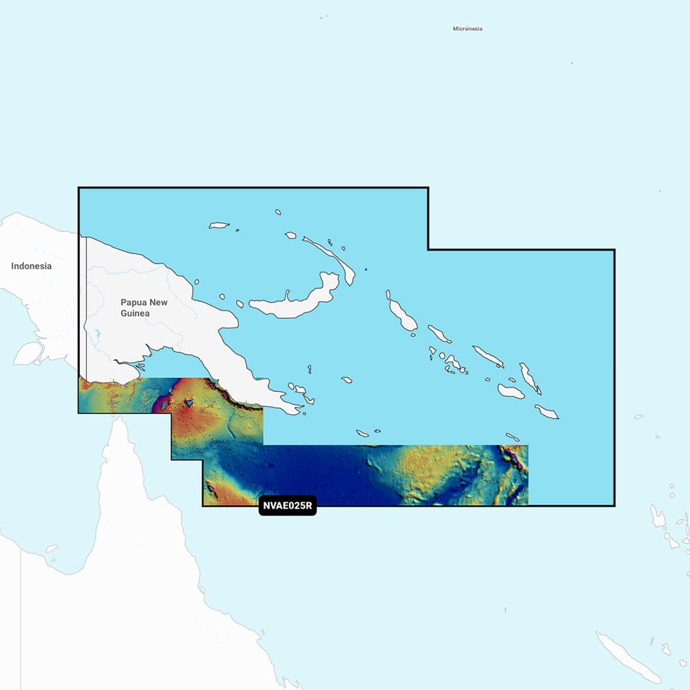 Garmin Navionics Vision+ NVAE025R - Papua New Guinea Solomon Islands - Marine Chart [010-C1223-00] - The Happy Skipper