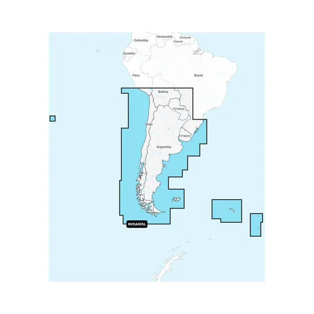 Garmin Navionics Vision+ NVSA005L - Chile, Argentina Easter Island - Marine Charts [010-C1286-00] - The Happy Skipper