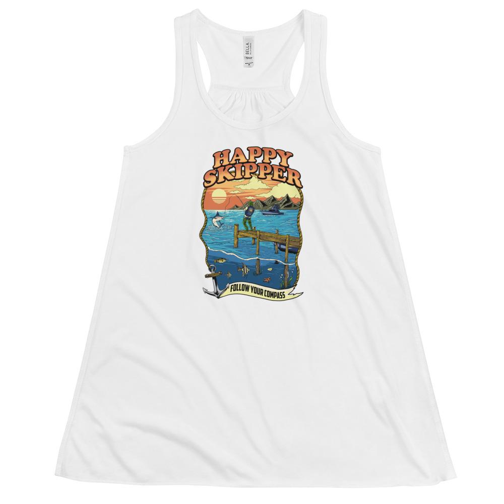 Great Catch Women's Flowy Racerback Tank - The Happy Skipper