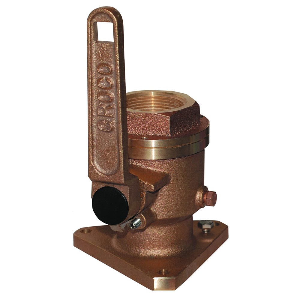 GROCO 1" Bronze Flanged Full Flow Seacock [BV-1000] - The Happy Skipper
