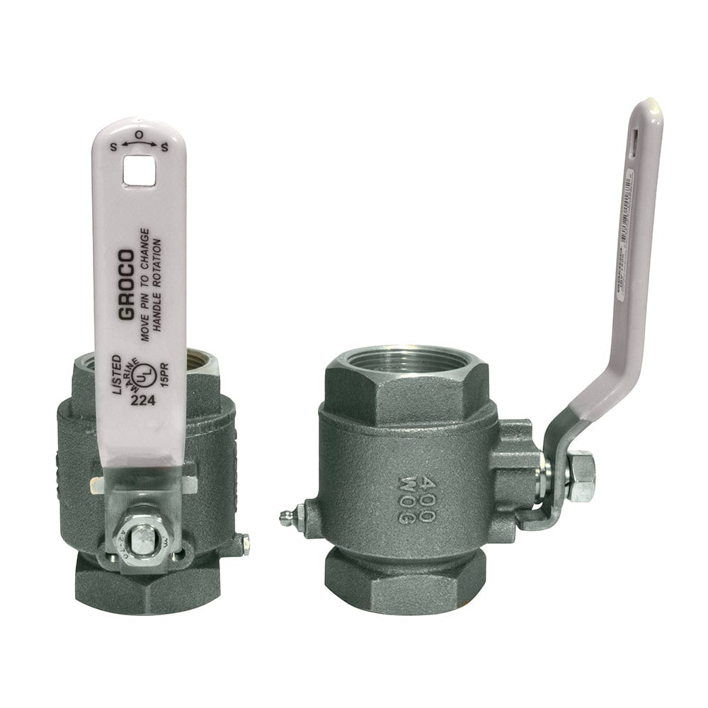 GROCO 1" NPT Stainless Steel In-Line Ball Valve [IBV-1000-S] - The Happy Skipper