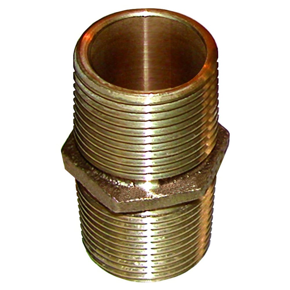 GROCO Bronze Pipe Nipple - 1-1/2" NPT [PN-1500] - The Happy Skipper