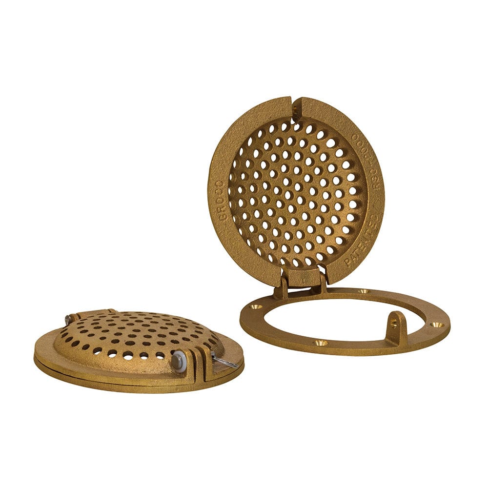 GROCO Bronze Round Hull Strainer w/Access Door f/Up To 2" Thru-Hull [RSC-2000] - The Happy Skipper